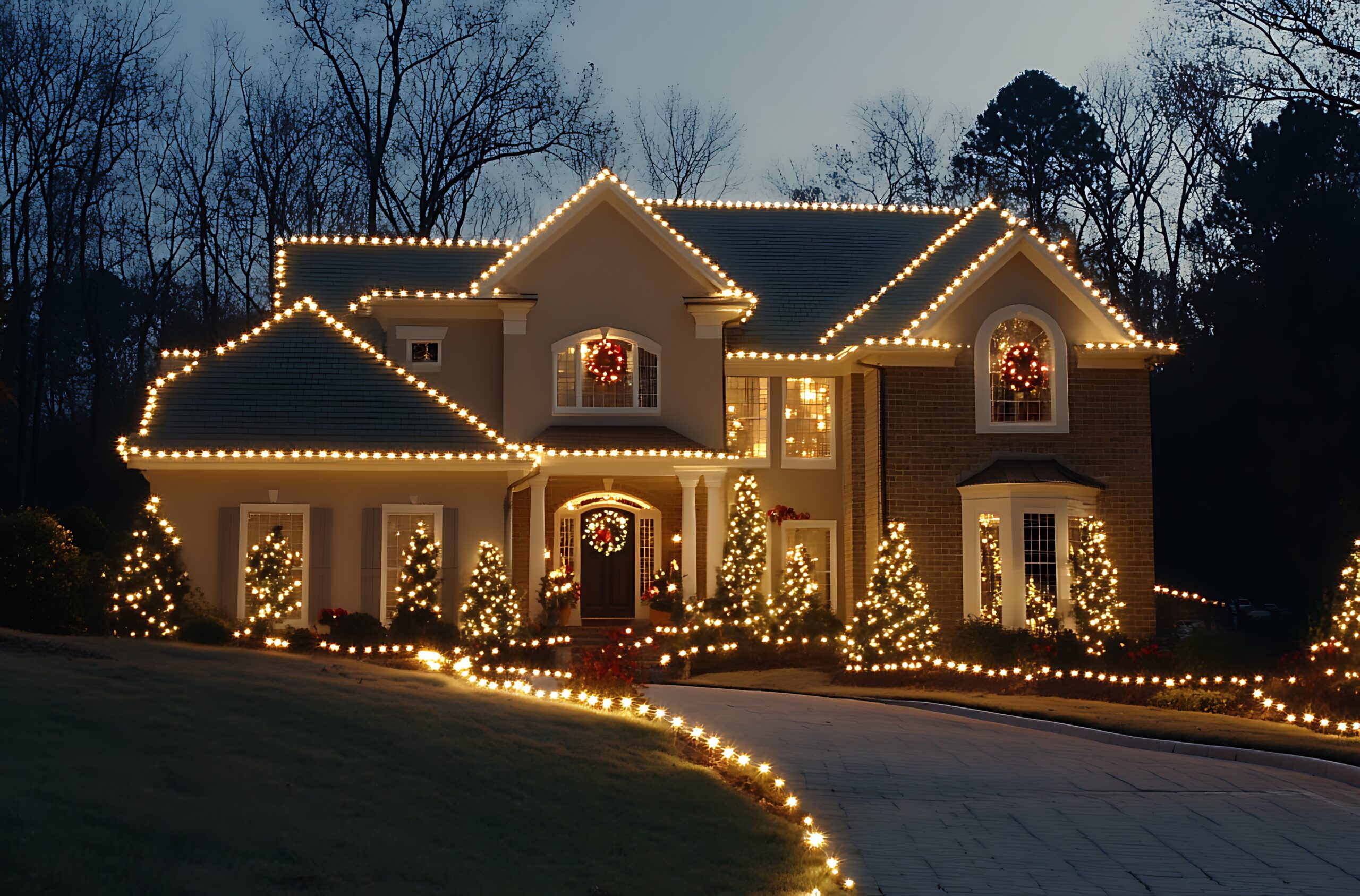 image of christmas lights on a home 